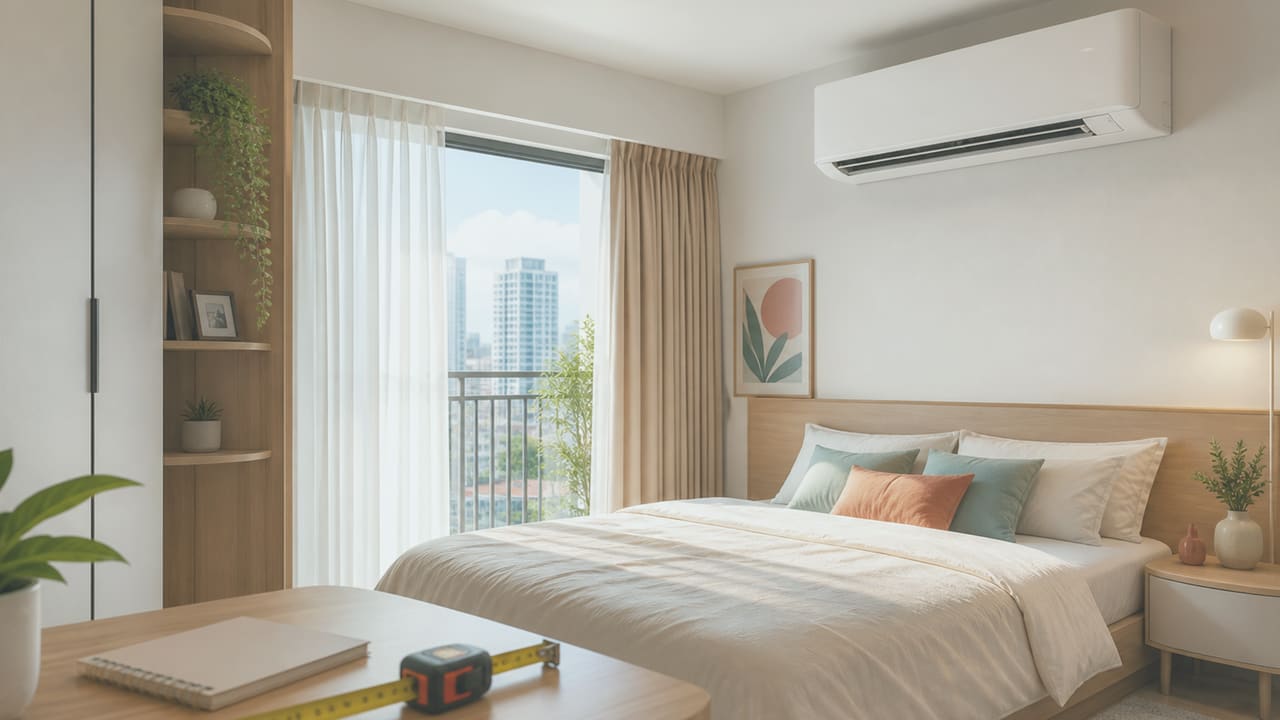 ภาพห้องสำหรับประเมิน BTU ของ Daikin FTKQ09