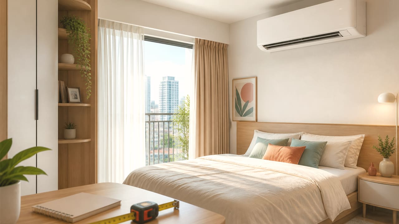 ภาพห้องสำหรับประเมิน BTU ของ Panasonic TU9AKT